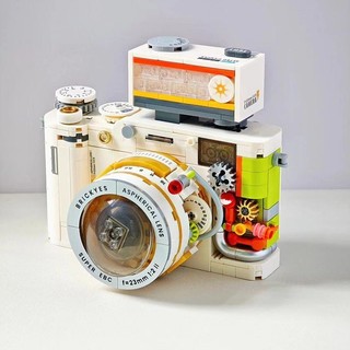 Tương thích với các khối Lego cổ điển Retro Vintage Camera cuộn máy ảnh máy ảnh máy ảnh máy ảnh máy ảnh sinh nhật Gir