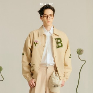 BLANKESPACE Áo Khoác LILAC JACKET Chất Liệu Kaki Màu Be Nam Nữ Unisex