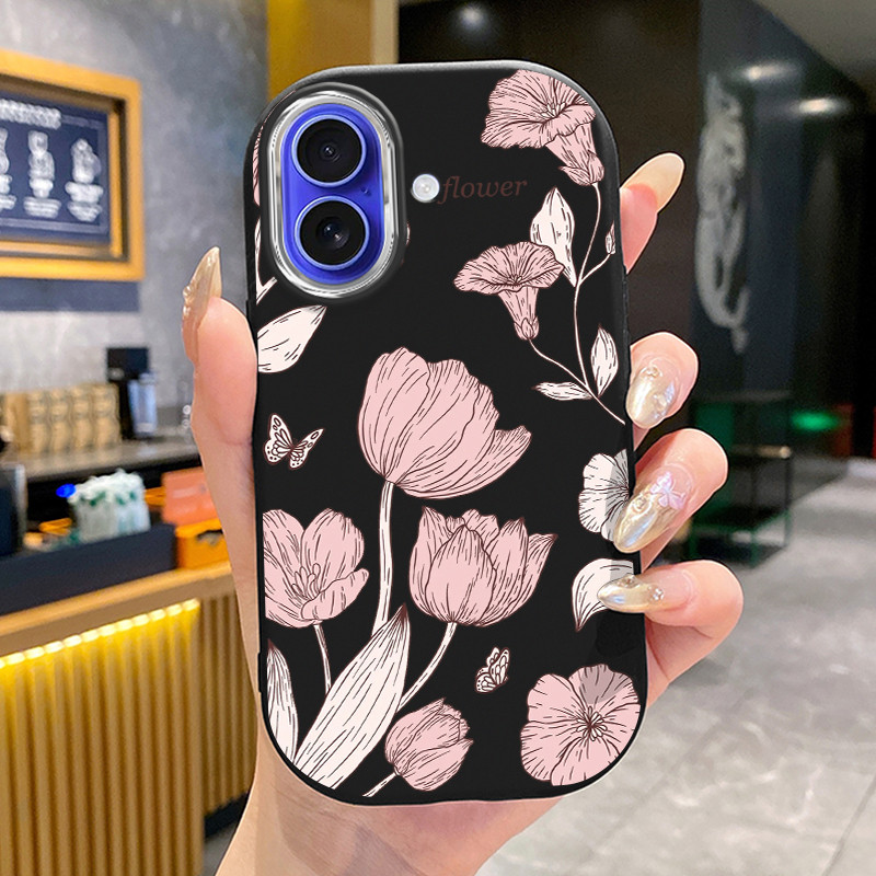 Ốp Lưng iPhone 16 Pro Max 15 Pro Max Case Hoạt hình hoa sơn