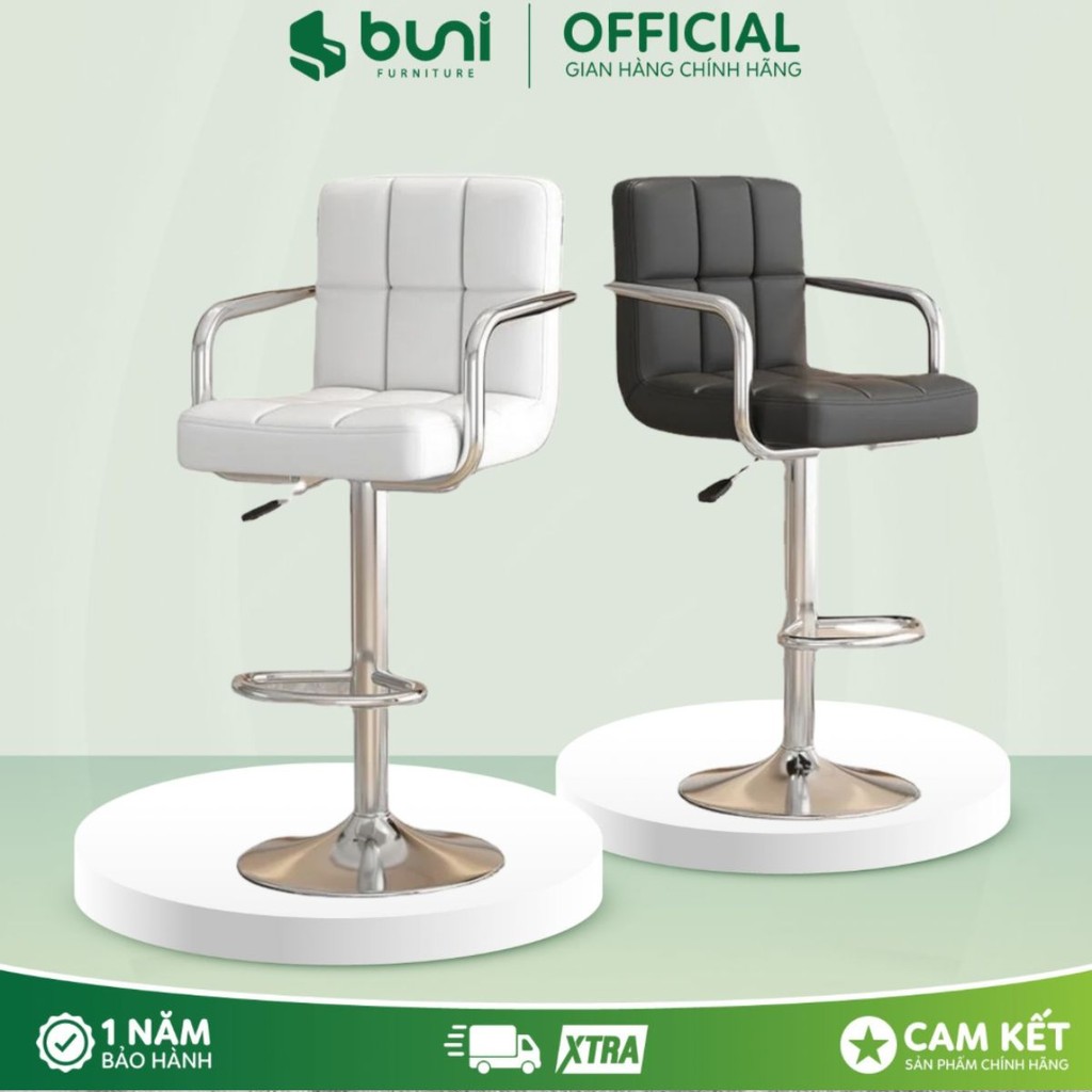 Ghế Trang Điểm, Make Up ,Lễ Tân Xoay 360 Có Vịn Tay Sang Chảnh Chân To hàng nhập khẩu