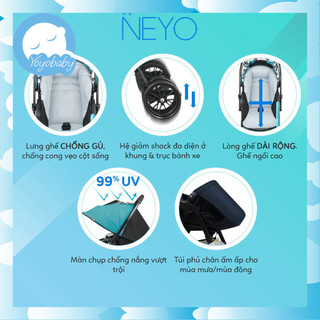 Xe đẩy Combi NEYO màu đỏ/xanh