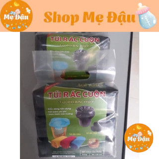 TÚI ĐỰNG RÁC TỰ PHÂN HUỶ ĐEN( Set 3 cuộn túi đựng rác)