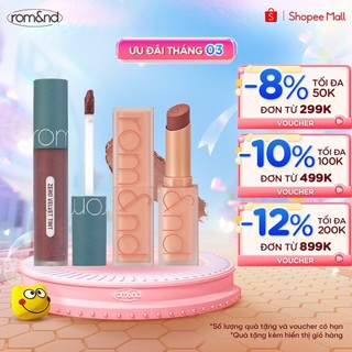 Combo Son kem lì Romand Zero Velvet Tint  + Son Thỏi Romand Zero Matte Lipstick