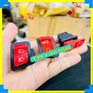 Nút đề Honda [GIÁ CỰC TỐT] màu đỏ gắn honda - nút passing - đồ chơi xe máy
