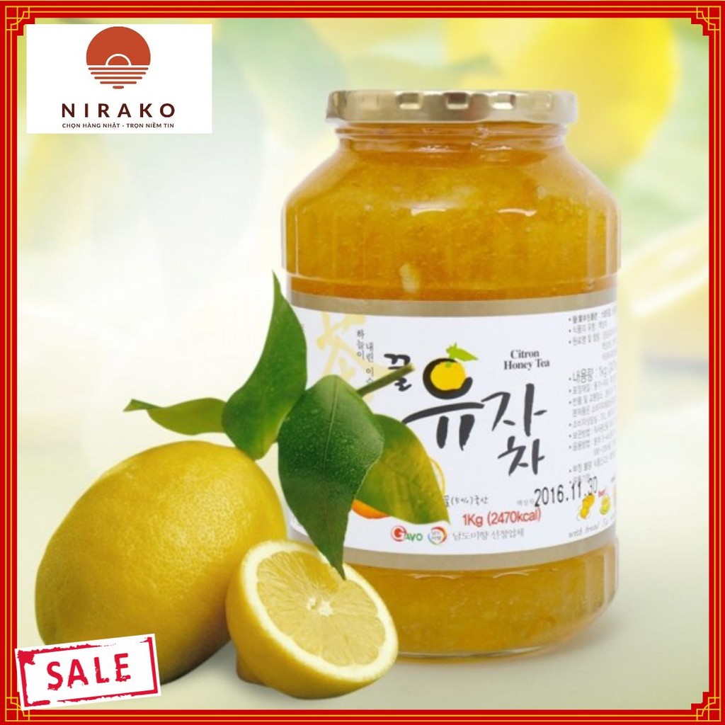Mật ong Chanh Hàn Quốc (Lọ thuỷ tinh 1kg)
