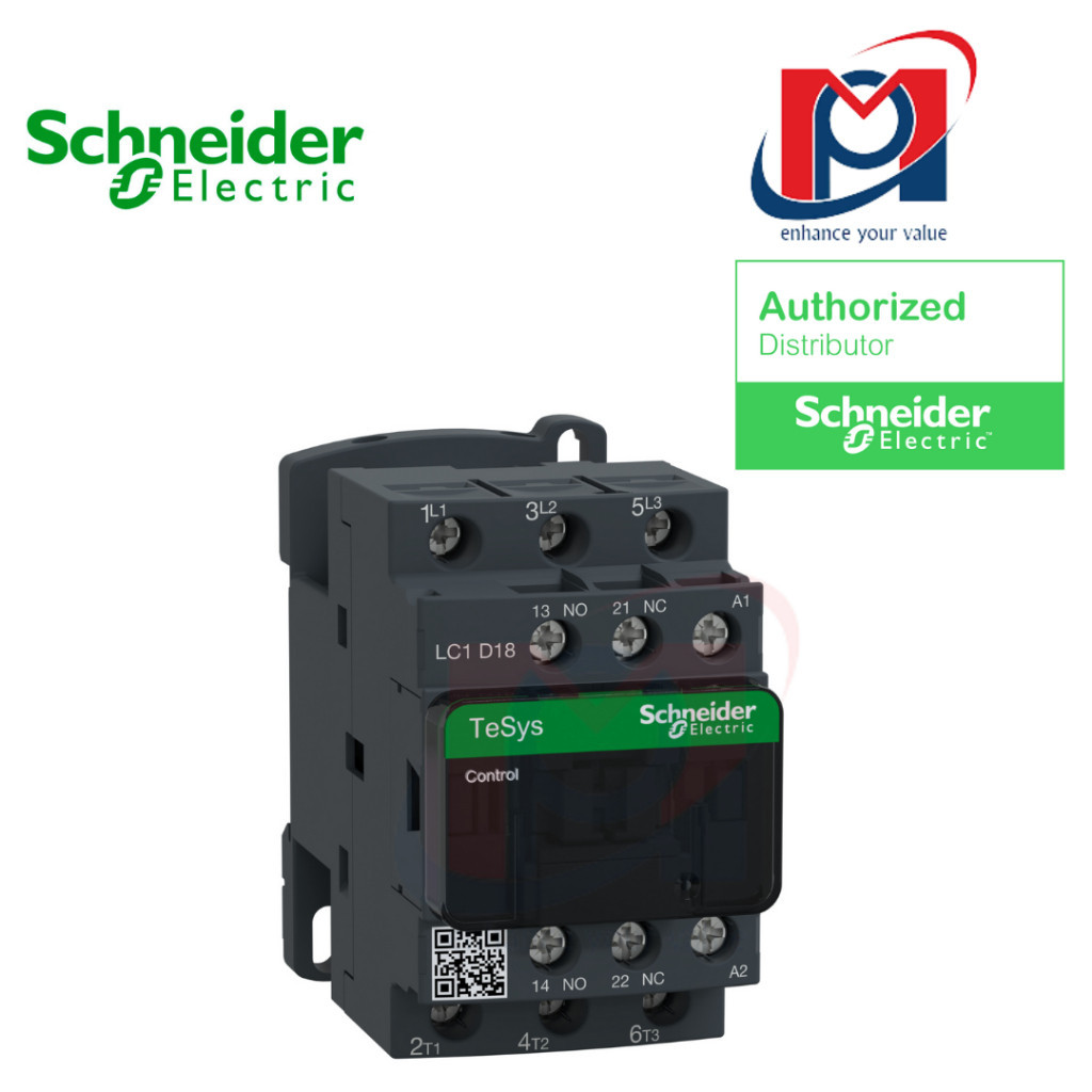 Khởi động từ loại LC1D 18A 220VAC - Schneider - LC1D18M7