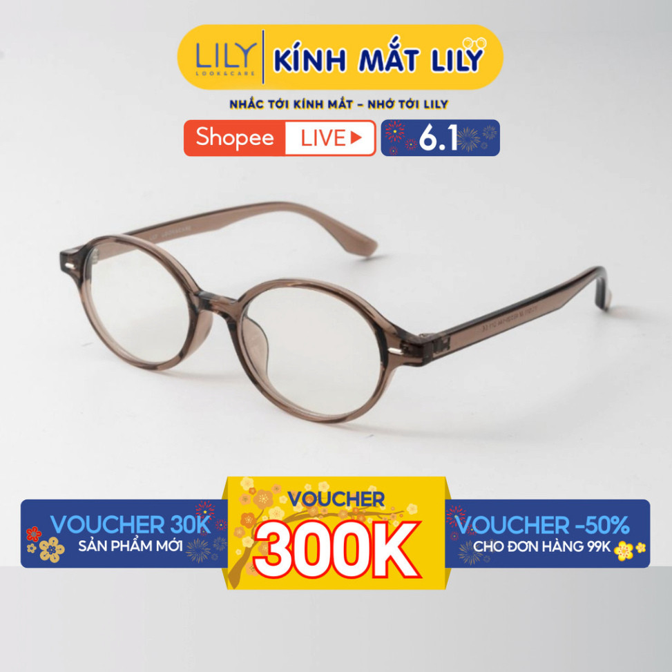 LILY_8.3 - Gọng kính mắt Oval LILYEYEWEAR chất liệu nhựa cao cấp chắc chắn kiểu dáng hiện đại thời t