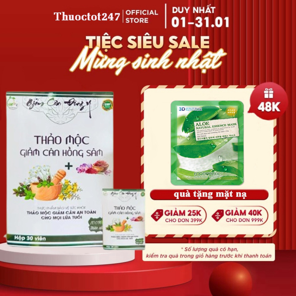 Thảo Mộc Hồng Sâm Cải Tiến Có Thêm Saffon và Detox