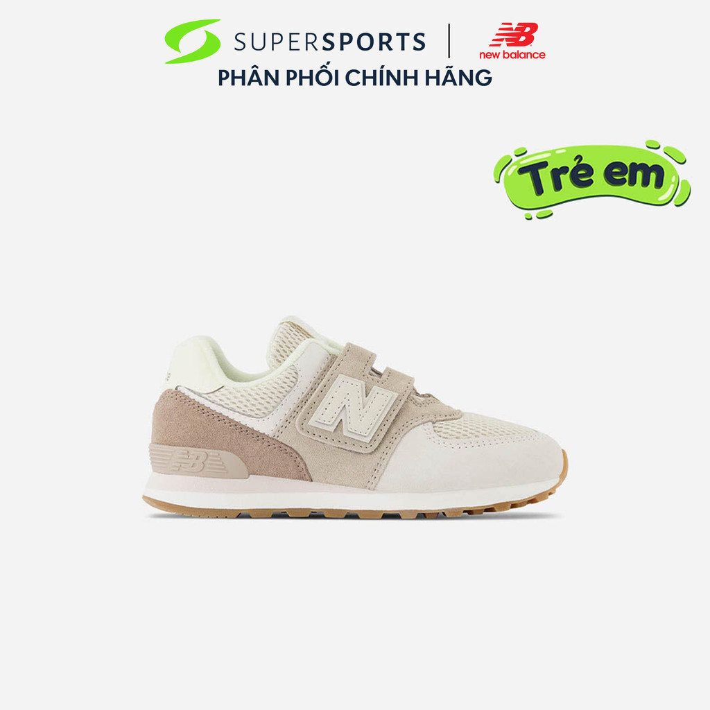 Giày Thời Trang Trẻ Em New Balance 574 Hook & Loop - Be  - PV574DGY