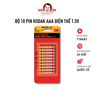 Bộ 10 Pin Kodak AAA UNCLE BILLS Sử Dụng Cho Nhiều Thiết Bị Điện Thế 1.5V - IB0146
