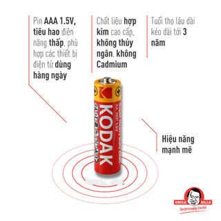 Bộ 10 Pin Kodak AAA UNCLE BILLS Sử Dụng Cho Nhiều Thiết Bị Điện Thế 1.5V - IB0146