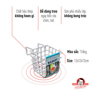 Giỏ Treo Bồn Rửa Chén UNCLE BILLS Thoát Nước Nhanh Tiện Lợi Gọn Gàng - KA0491