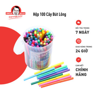 Bộ 100 cây bút lông uncle bills nhỏ gọn tiện lợi nhiều màu sắc nét cho tranh vẽ - se0381