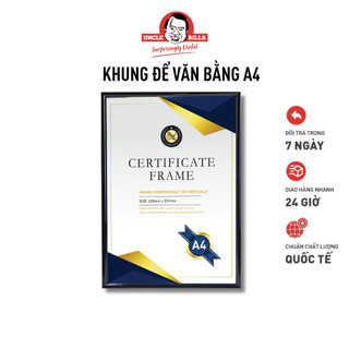 Khung Bằng Khen A4 UNCLE BILLS Sang Trọng Bền Đẹp Dễ Treo 22x30.7x1.8 cm - GF0031