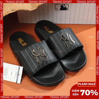 Dép 𝐌𝐋𝐁 quai ngang màu đen trắng basic Fullbox