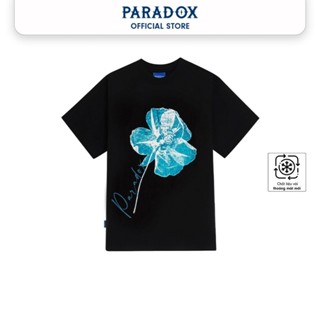 [CLEARANCE SALE] Áo Thun PARADOX Form Rộng Tay Lỡ BLOOMING FLORAL 100% Cotton T-shirt Unisex - Màu đen
