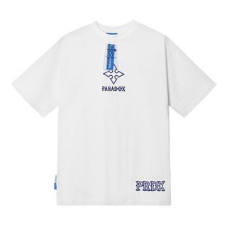 Áo Thun PARADOX Form Rộng Tay Lỡ ESSENTIAL EMBROIDERY 100% Cotton T-shirt Unisex - Trắng, Đen