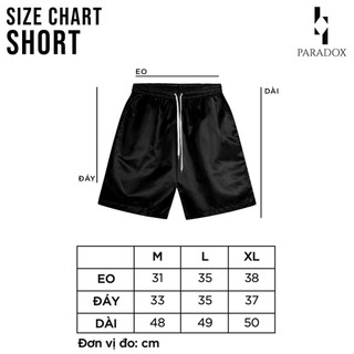 [Mã MABRS946 giảm 10% đơn 99k] Quần short dù Paradox Amalgam Overprinted Short