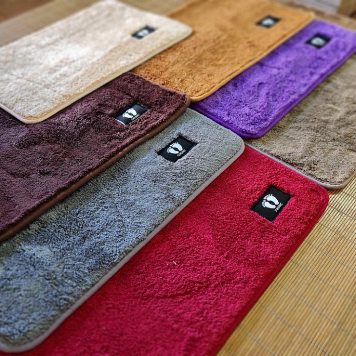 Thảm lau chân HGHOME hình chữ nhật chùi chân len mềm mịn dày dặn chống trơn trượt