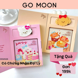 Bảng phấn mắt ODBO 9 ô màu Sweet Much OD2024 Puppy Day Kitten Day 9g tặng kẹp tóc xinh xắn Go Moon Shop