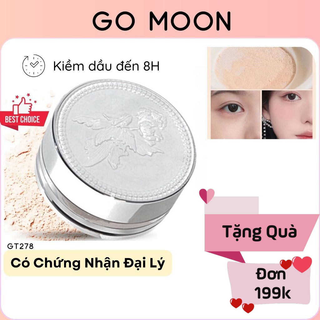  GOGOTALES Phấn phủ thiên thần Gogo Tales Play Lotus 11gr gt278 dạng bột kiềm dầu đều màu da khoá lớp make up không màu 