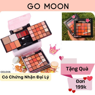 Set trang điểm ODBO BEAUTY IN ONE OD1006 Set make up phấn mắt má hồng bắt sáng tạo khối son kèm cọ 32g Go Moon Shop