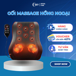 Gối Massage Cổ Vai Gáy Hồng Ngoại Thế Hệ Mới 3 Mức Độ Massage Giúp Thư Giãn Hiệu Quả GVQ Store