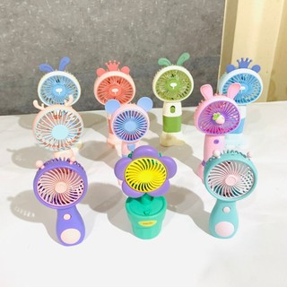  Quạt tích điện mini cầm tay quạt cầm tay mini nhỏ gọn tiện lợi có dây sạc kèm theo -6 mẫu 