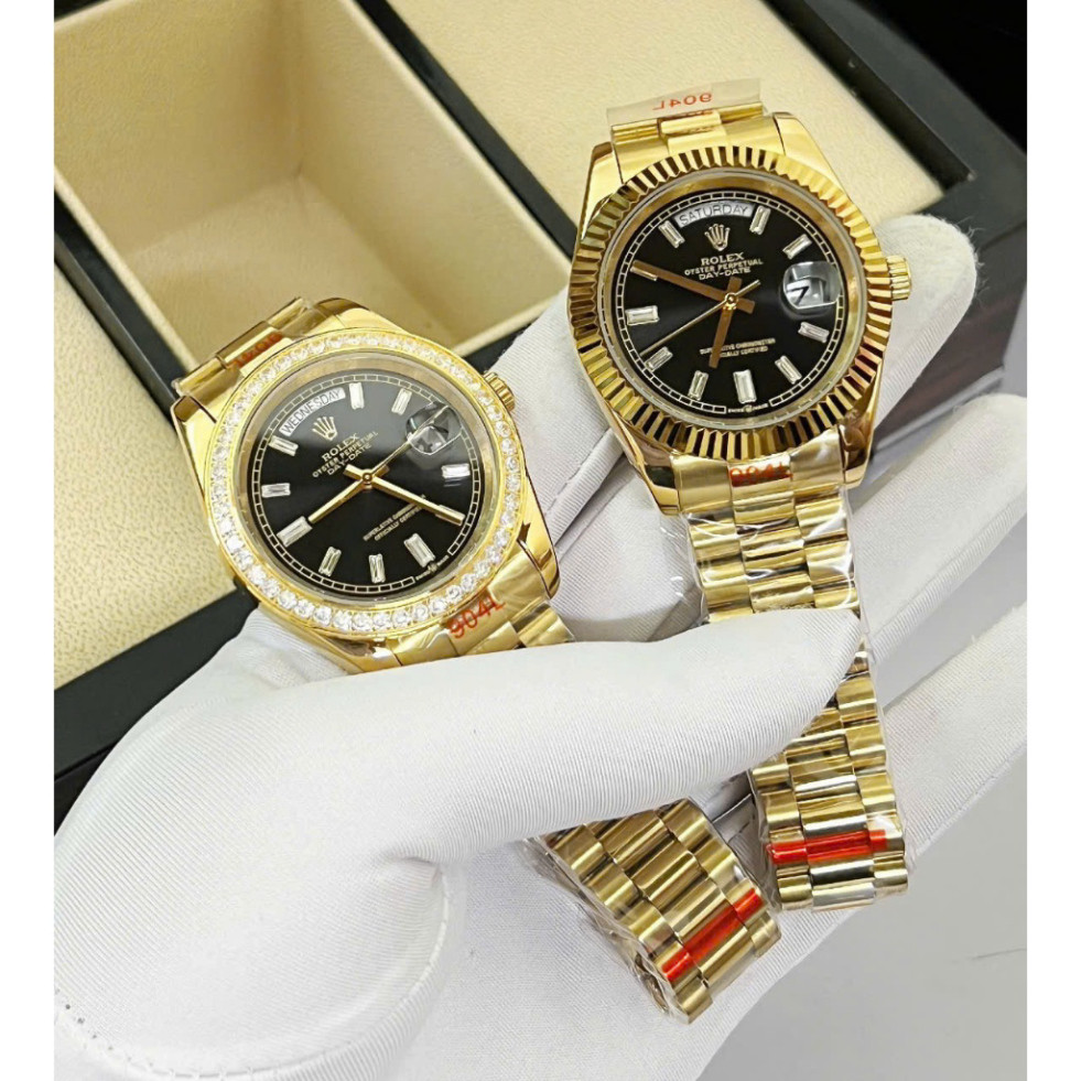 Đồng hồ nam Rolex day date , Sẵn size 38-41mm,máy cơ automatic, bảo hành 24 tháng