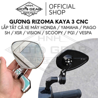 Gương Rizoma Kaya CNC Cho SH / Vespa / PG1 / XSR / CB Mặt Kính Trắng Góc Rộng