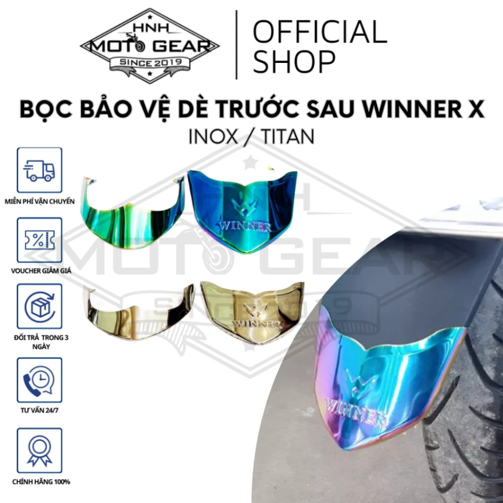 Ốp Mỏ Dè Winner X Trước Sau Inox / Titan
