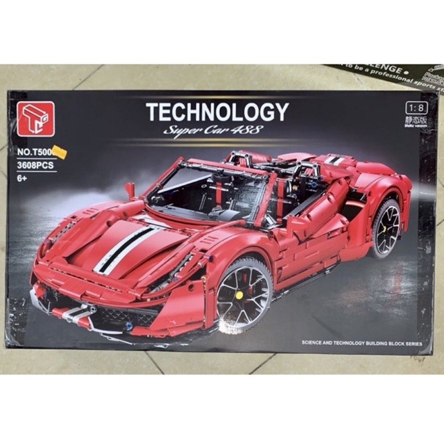 xếp hình technic tgl T5005 siêu xe Ferrari f488 mui trần