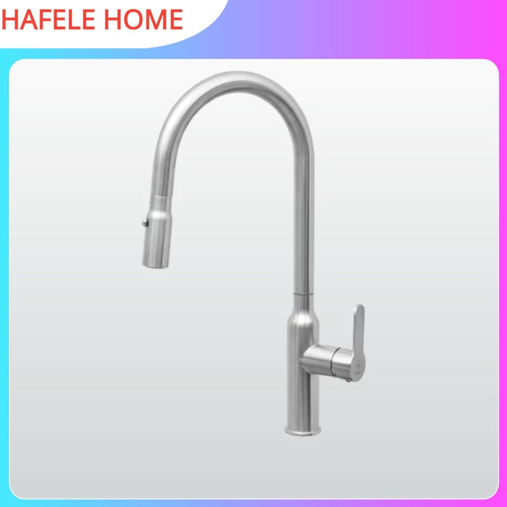 [HafeleHome]Vòi rửa nóng lạnh dây rút inox cao cấp Malloca K110-SS/K046-SS
