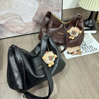 Túi xách nữ đeo chéo đeo vai basic trẻ trung túi công sở da pu trơn kèm gấu BABUMAP _TDC027