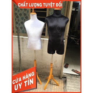 (Hoả tốc) Manocanh nam bọc vải nhung chân gỗ