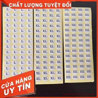 Decal size dán, size số dán mác quần áo
