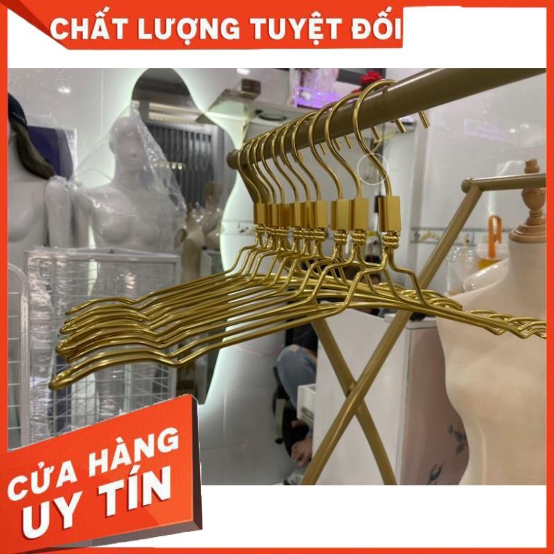 Móc nhôm đôi vàng combo 10 cây