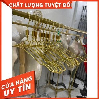 Móc nhôm đôi vàng combo 10 cây