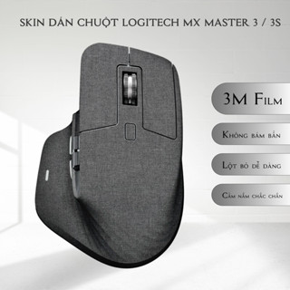 Skin dán chuột Logitech MX Master 2s, 3, 3s mẫu màu vải xám | Film 3M | Custom theo yêu cầu