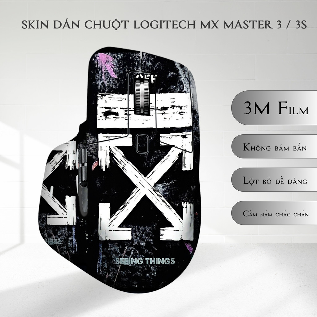 Skin dán chuột Logitech MX Master 3, 3s mẫu seeing things | Film 3M | Custom theo yêu cầu
