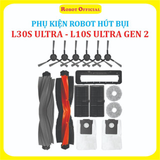 Phụ kiện Robot hút bụi Xiaomi Dreame L10S Ultra Gen 2 - L30 S Ultra Lọc hepa , Khăn,  Chổi giữa,Chổi cạnh, Túi rác ,