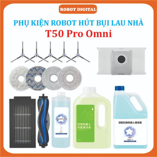 Phụ kiện robot hút bụi Lau Nhà T50 Pro Omni, Khăn lau, Chổi Chính, Chổi cạnh, Túi rác, Lọc bụi '