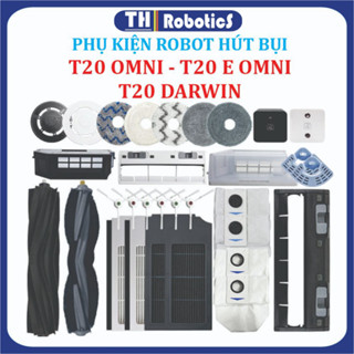 Phụ kiện robot hút bụi Ecovacs Deebot T20 Omni,T20e Omni, T20 Darwin, Khăn lau, Chổi Chính, Chổi cạnh, Túi rác "