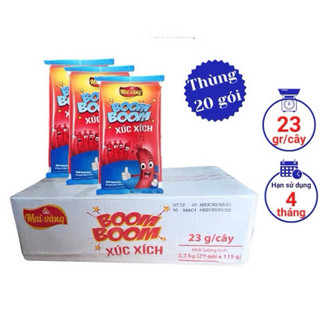  1 Thùng Xúc Xích Vissan Boom Boom 23g  100 cây  – Hàng Mới Date Mới Nhất 