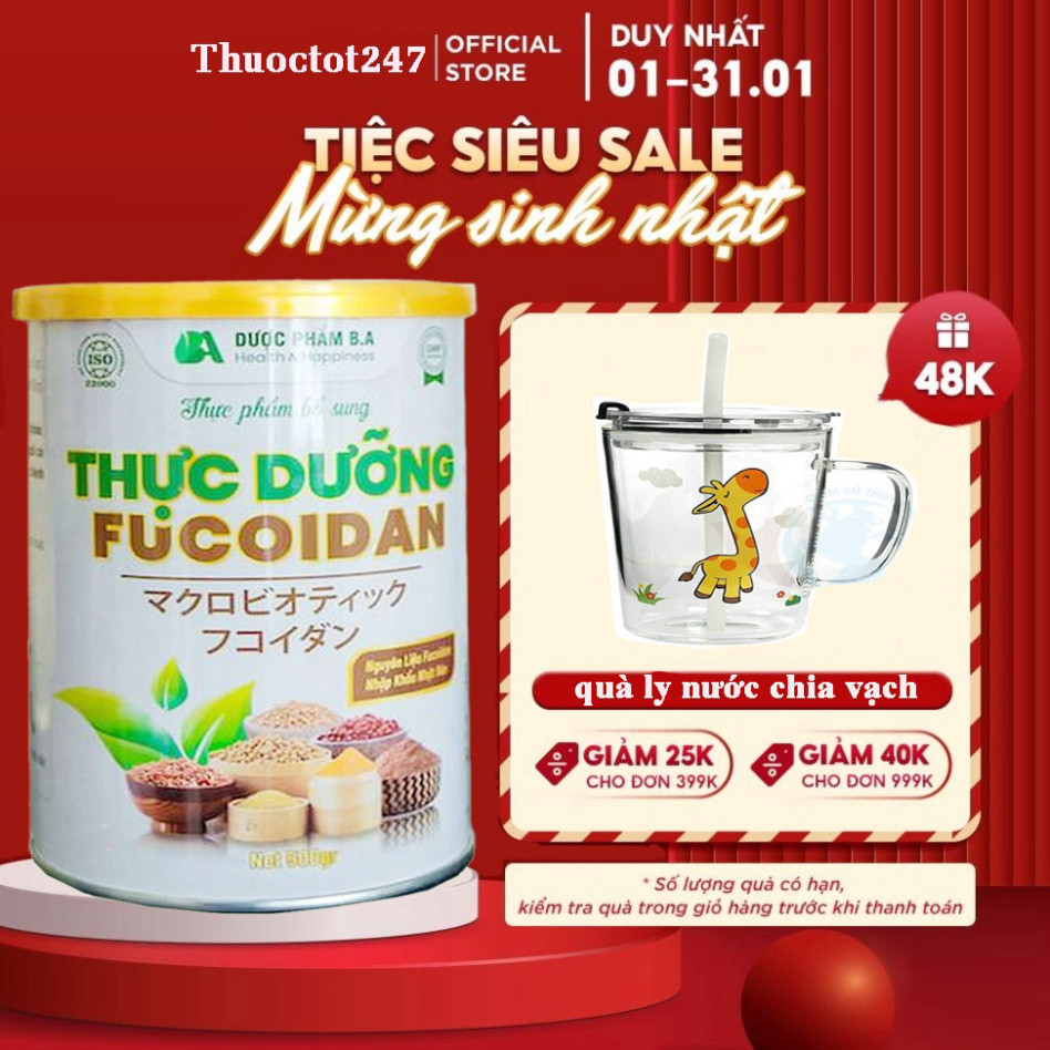 Thực dưỡng Fucoidan - dành cho người bệnh ung thư, người bị tiểu đường, người ăn kiêng. Hộp 500g