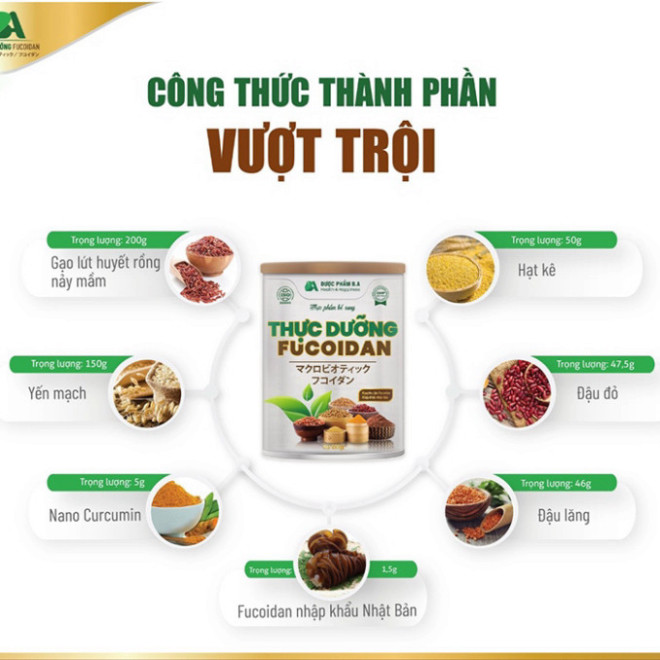 Thực dưỡng Fucoidan - dành cho người bệnh ung thư, người bị tiểu đường, người ăn kiêng. Hộp 500g