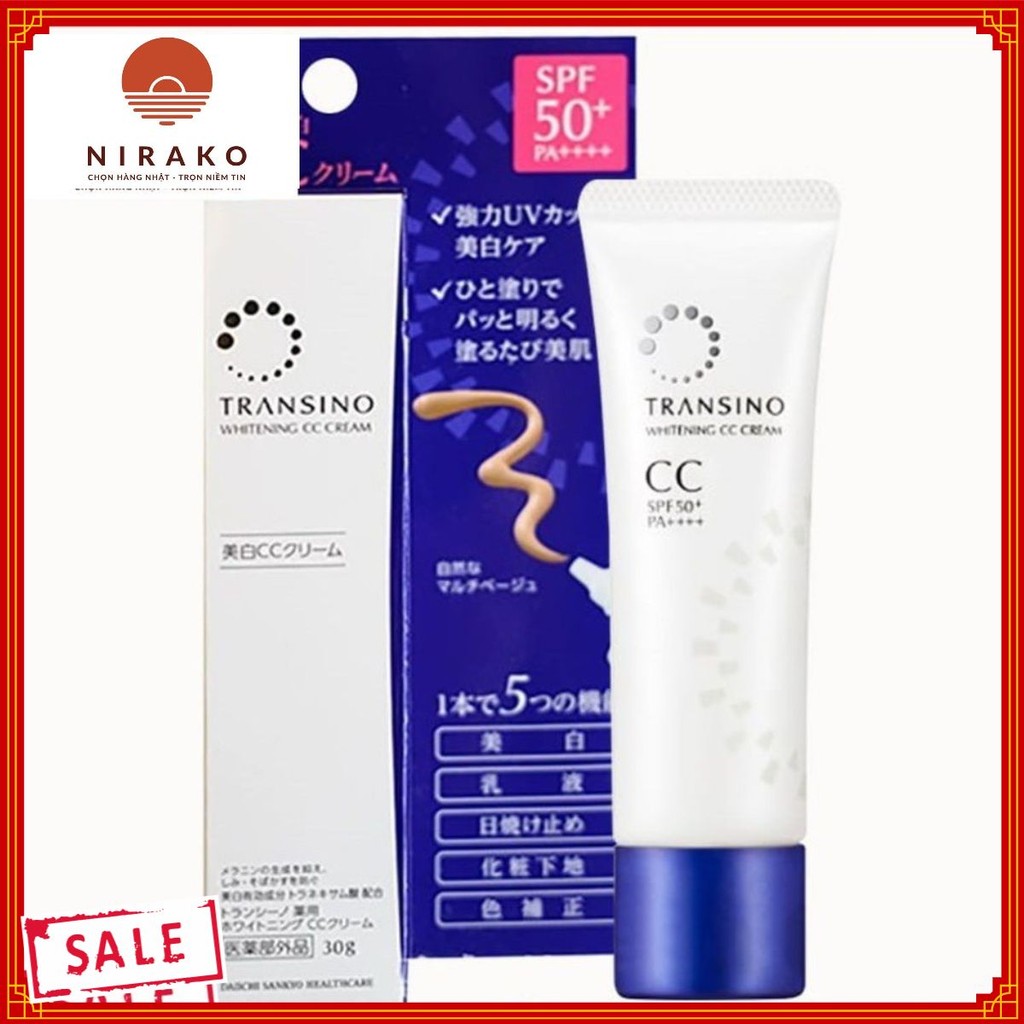 Kem trang điểm dưỡng trắng Transino Whitening CC Cream Nhật Bản 30g