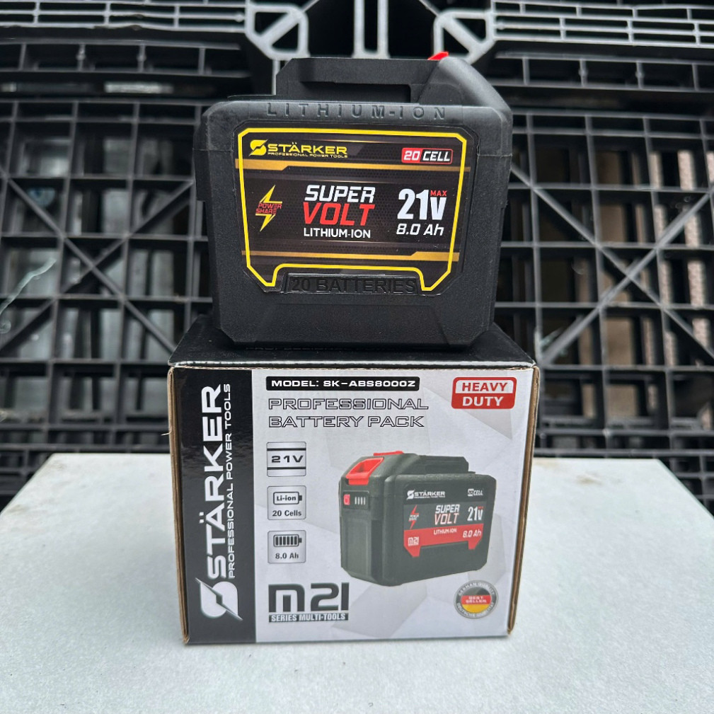 Pin 20 cell STAKER - Mạch 8 mosfet - Vỏ ABS - Có đèn báo pin - Chân pin phổ thông