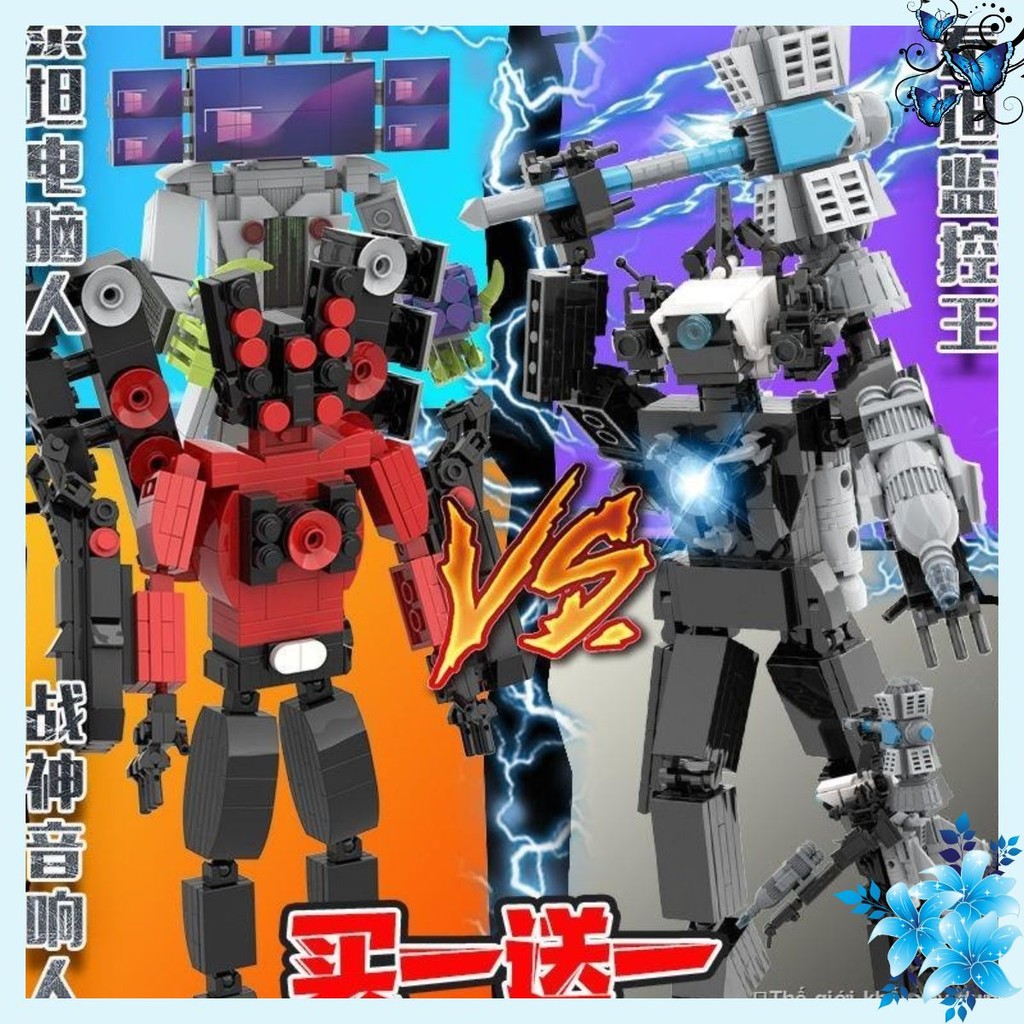 ( XẢ ) Toilet Man Đồ Chơi Màn Hình Người Khối Xây Dựng Tương Thích Với Loa Ares Và Titan TV Man Lắp 