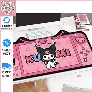 Tấm Lót Chuột Và Bàn Phím Máy Tính Chống Trơn Trượt Hoạ Tiết Kuromi. Tis